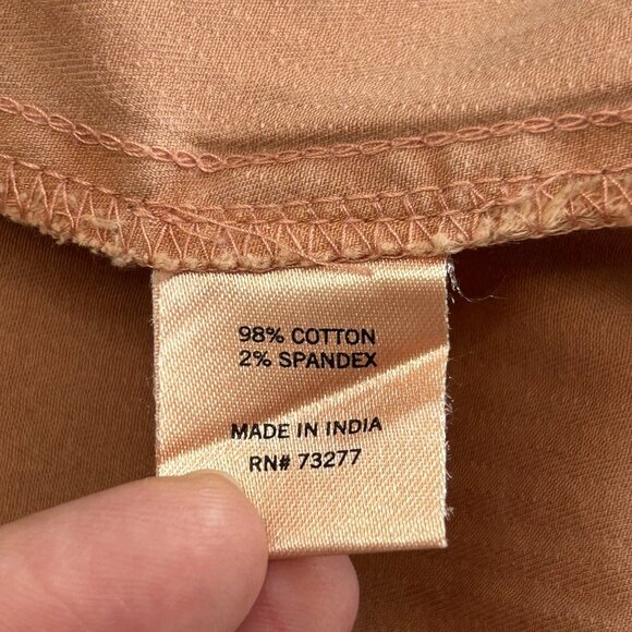 SO Jacket L Rust Orange Pinstripe Lightweight Button Front Collared Long Sleeve - Picture 8 of 12